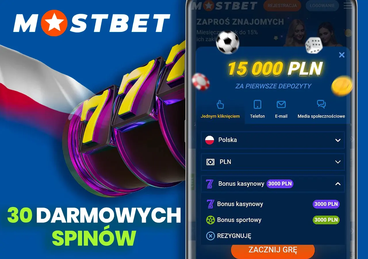 Po rejestracji w kasynie czeka na Ciebie 30 darmowych spinów